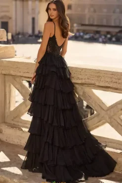 A Line Sequins Open Back Dress 57417