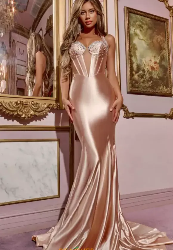 Fitted Jersey Corset Dress D5018