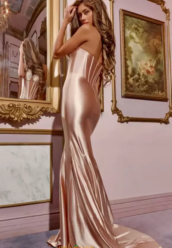 Fitted Jersey Corset Dress D5018