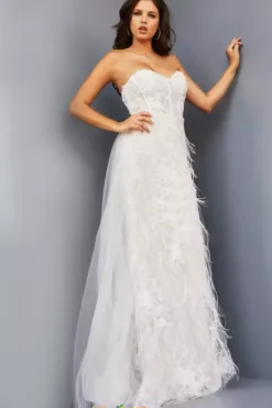 Fitted Overskirt Long Dress 07914