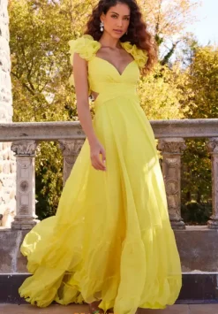 Lace Up Back A Line Dress 23322