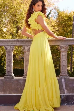 Lace Up Back A Line Dress 23322