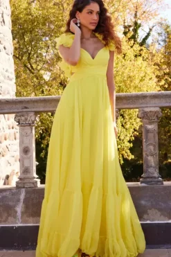 Lace Up Back A Line Dress 23322