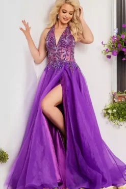 Long A Line Beaded Dress 25964