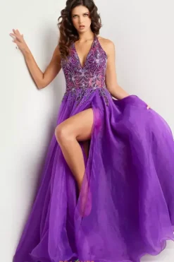 Long A Line Beaded Dress 25964