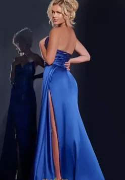 Long Fitted Satin Dress 37150