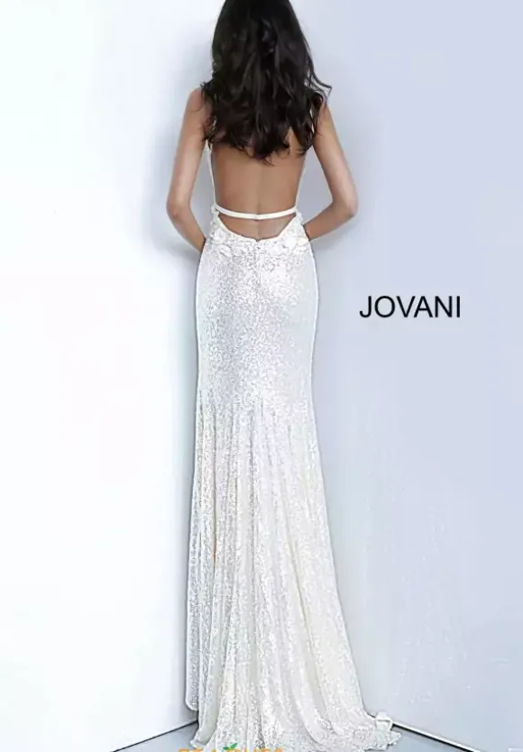 Open Back Fitted Sequins Dress 1012