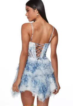 Scoop Neckline A Line Dress 30056