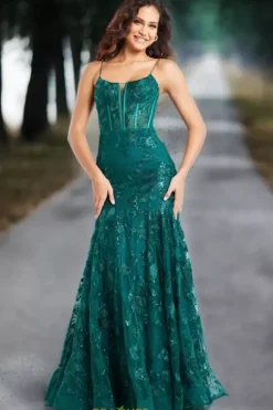 Scoop Neckline Long Dress 38004