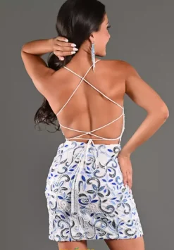 Sequins Short Fitted Dress 1718