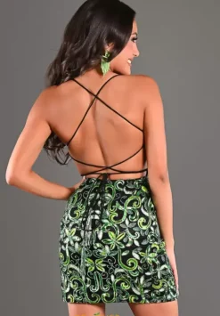 Sequins Short Fitted Dress 1718