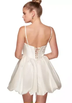 Short A Line Satin Dress 30012