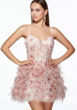 Short Beaded Tulle Dress 30013