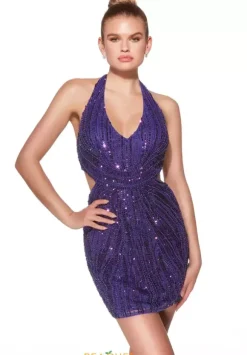 Short Halter Neckline Dress 40096