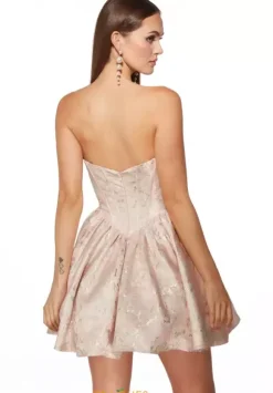 Short Scoop Neckline Dress 3007