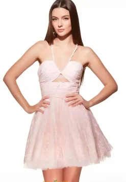 Short V Neckline A Line Dress 30030