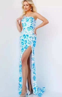 Single Shoulder Long Dress 08256