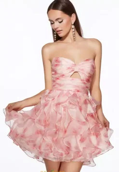 Strapless A Line Short Dress 30023