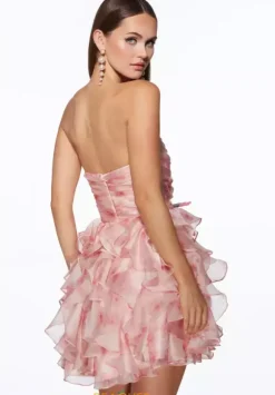 Strapless A Line Short Dress 30023