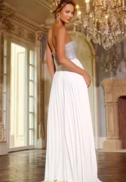 Strapless Chiffon A Line Dress 42638