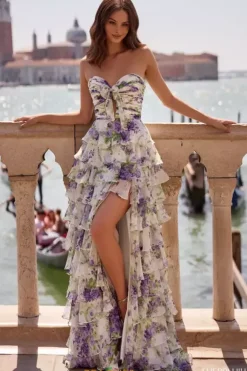 Strapless Chiffon Long Dress 57613