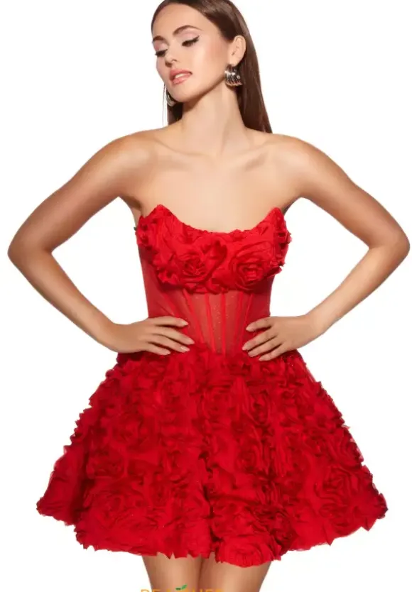 Strapless Corset A Line Dress 30079