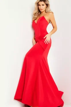 Strapless Fitted Jersey Dress 23556
