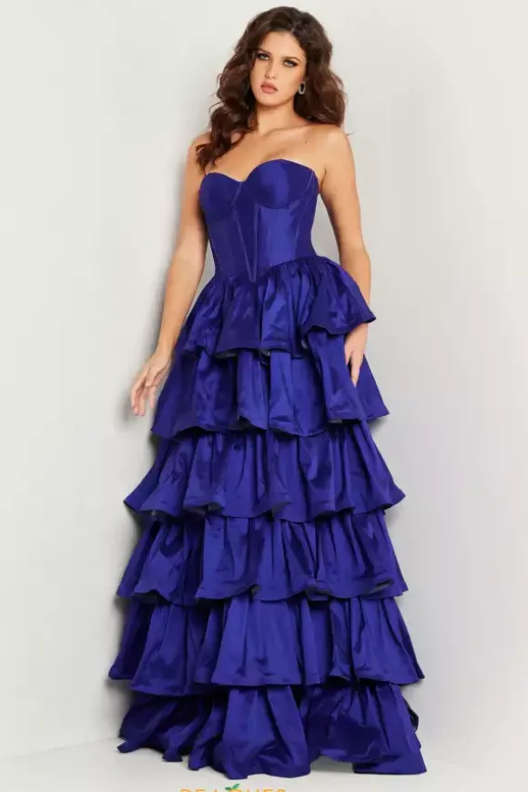 Strapless Taffeta Long Dress 36619