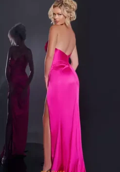 Strapless V Neckline Long Dress 37079