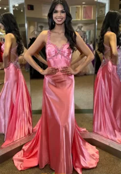 Sweetheart Neckline Long Dress 4201