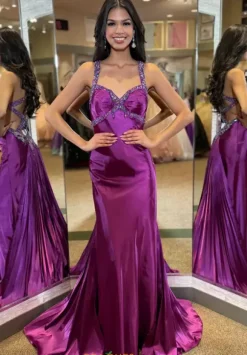 Sweetheart Neckline Long Dress 4201