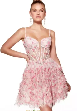 Sweetheart Neckline Short Dress 30009