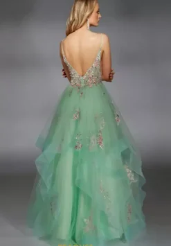 Tulle Open Back A-Line Dress 61735