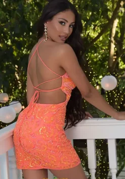 V Neck Fitted Short Dress 1743