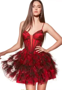 V Neckline A Line Dress 30078