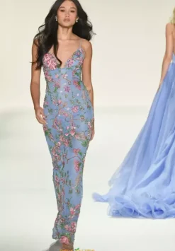 V Neckline Beaded Dress 57670