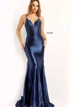 V Neckline Fitted Dress 08157