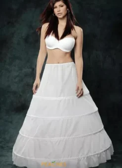 White Ball Gown Hoop Slip with 4-bones